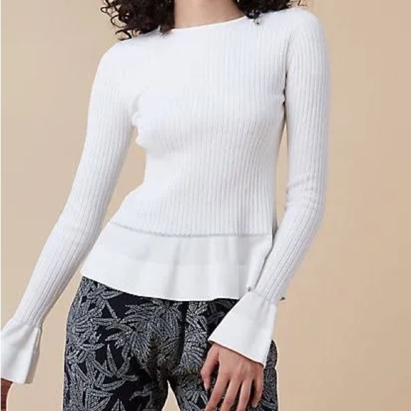 Diane Von Furstenberg peplum sweater Sz P - Picture 9 of 9